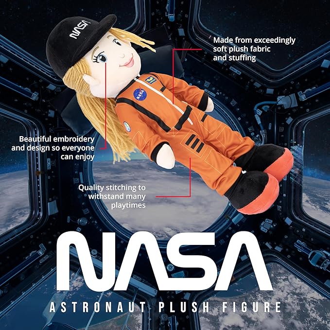 Playtime by Eimmie - 14' Eimmie NASA Astronaut Doll - Soft Plush Rag Doll for 2 Year Old Girls & Boys, Toddler & Infants - Washable Astronaut Toy