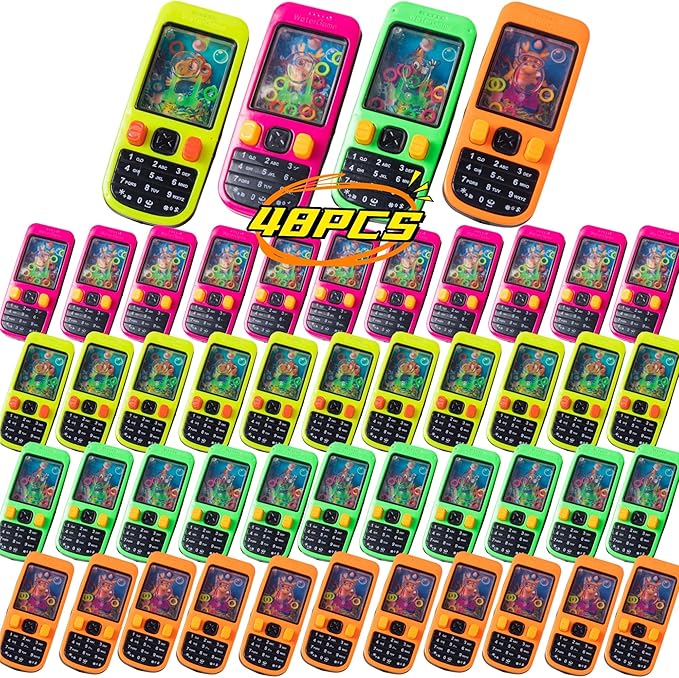 48 Pcs Handheld Water Ring Games Party Favors,Classroom Prizes,Goodie Bags Stuffers,Return Gifts for Kids Birthday Party,Treasure Box,Pinata Filler Bulk