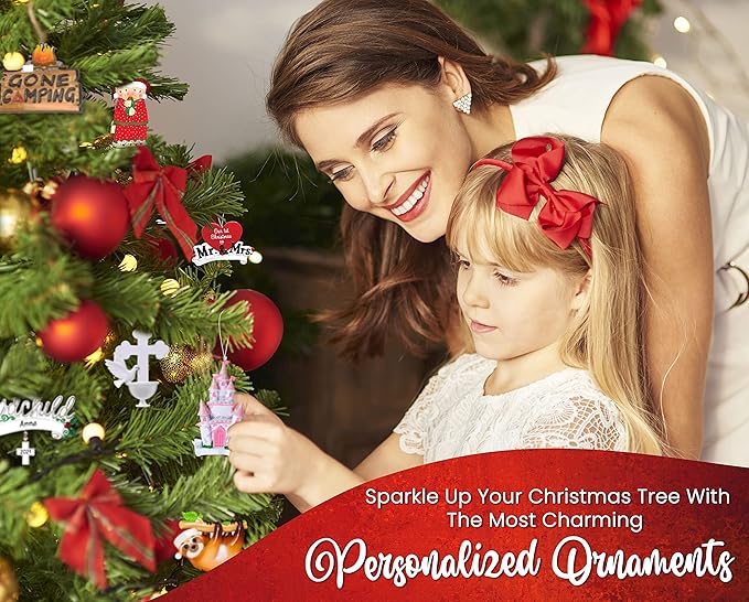 2024 Personalized Ornament We're Expecting Couple Christmas Tree Wedding Family Custom Customized Glittered Decoration - Free Personalization