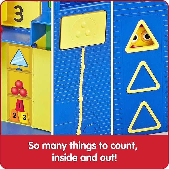 hand2mind Numberblocks Super Secret Step Squad Headquarters Play Set, Toddler Doll House, Clubhouse Dollhouse, Action Figure House, Cartoon Character Toys, Imaginative Toys