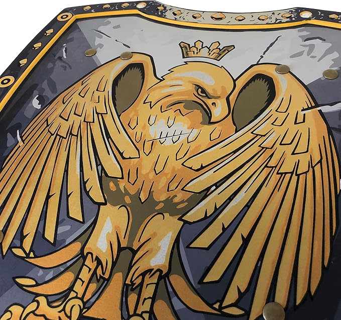 Liontouch - Golden Eagle Knight Shield - Age 3-8 Years | Medieval Pretend Play Foam Toy for Boys with Eagle Theme | Safe Weapon & Battle Accessory for Kid’s Dress Up & Costumes