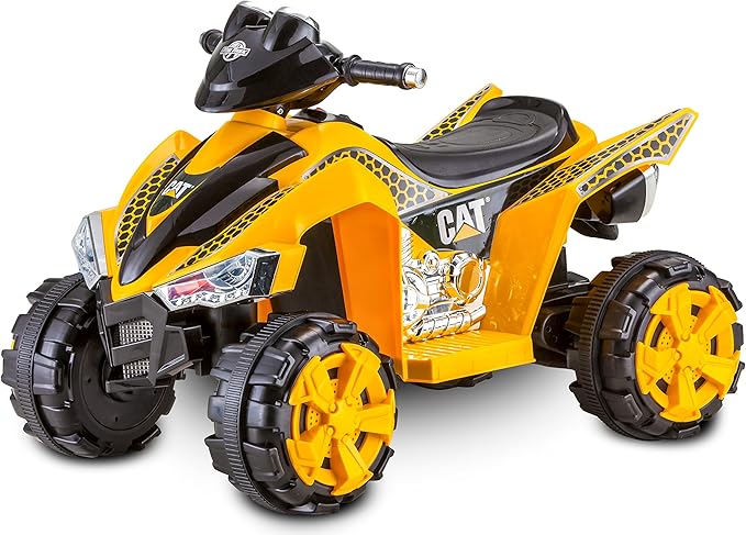 Kid Trax Caterpillar ATV Toddler Ride On Toy, 6 Volt Battery, 3-5 Years, Max Rider Weight of 60 lbs, Single Rider, CAT ATV