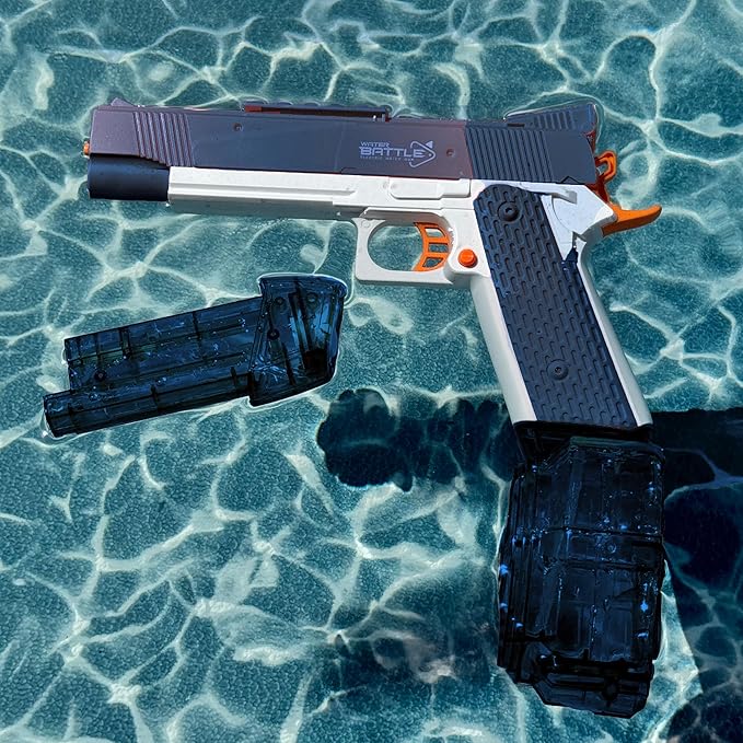 GOAP Electric Water Gun 2 Large Capacity Clips, Rechargeable Battery, Kids & Adults Squirt Gun