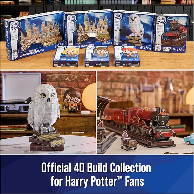 4D Build, Harry Potter Hogwarts Express 3D Puzzle Model Kit 181 Pcs 2.5 Ft Wide | Harry Potter Gifts Desk Decor | 3D Puzzles for Adults & Teens 12+