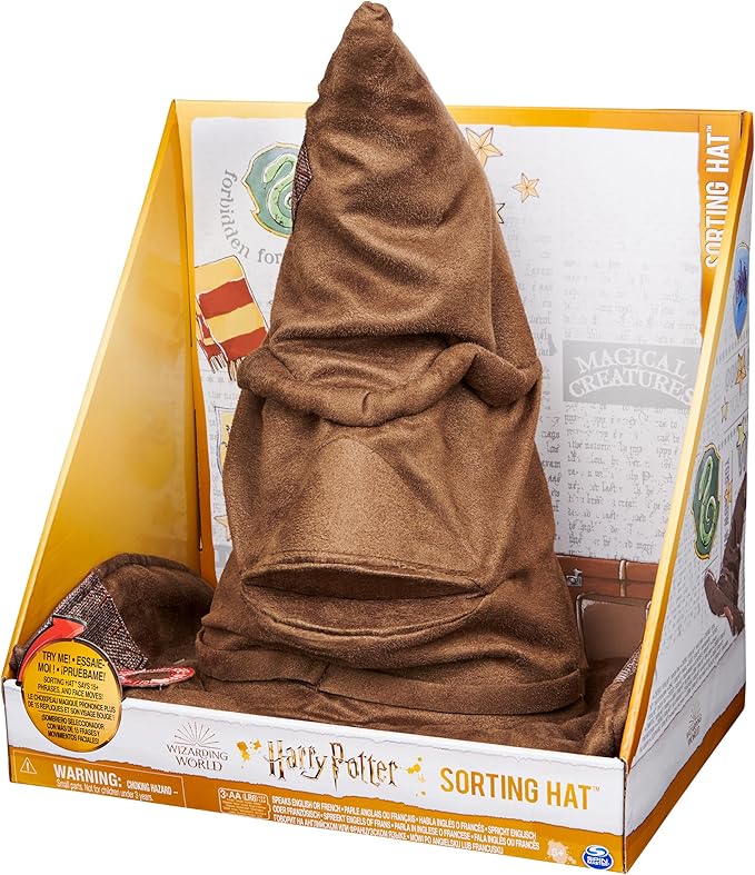 Wizarding World Harry Potter, Talking Sorting Hat with 15 Phrases for Pretend Play, Kids Toys, Accessory for Halloween Costumes for Girls & Boys