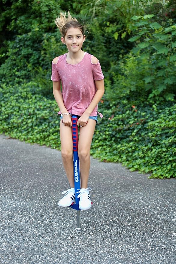 Flybar Maverick Pogo Stick for Kids Ages 5+, 40 to 80 Pounds, Perfect for Beginners, Easy Grip Handles, Anti-Slip Pegs, Outdoor Toys for Boys and Girls