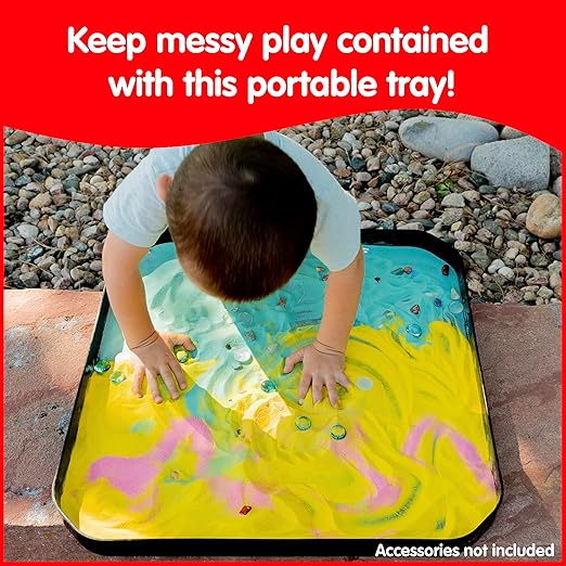 edxeducation Fun2 Play Tray - Infinite Black - Mini Tuff Tray for Kids - Ages 18m+ - Portable Sensory Play for Toddlers