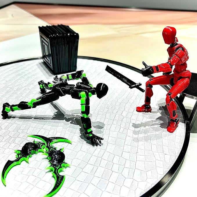 (Assembly Completed) 2 Packs Titan13 Action Figure Set, Dummy 13 3D Printed ActionFigure Toy Gifts for Kids, Robot 13 Action Figure Full Body Mechanical Doll Christmas Birthday Gift for Boys Girls