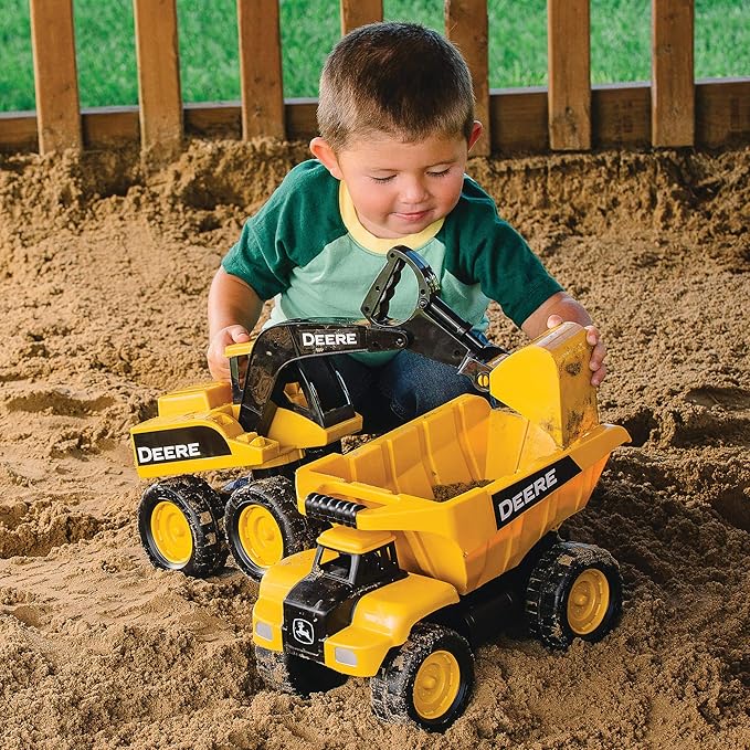 John Deere Sandbox Big Scoop Excavator Toy with Tilting Dump Bed - Construction Toys - 15 Inch