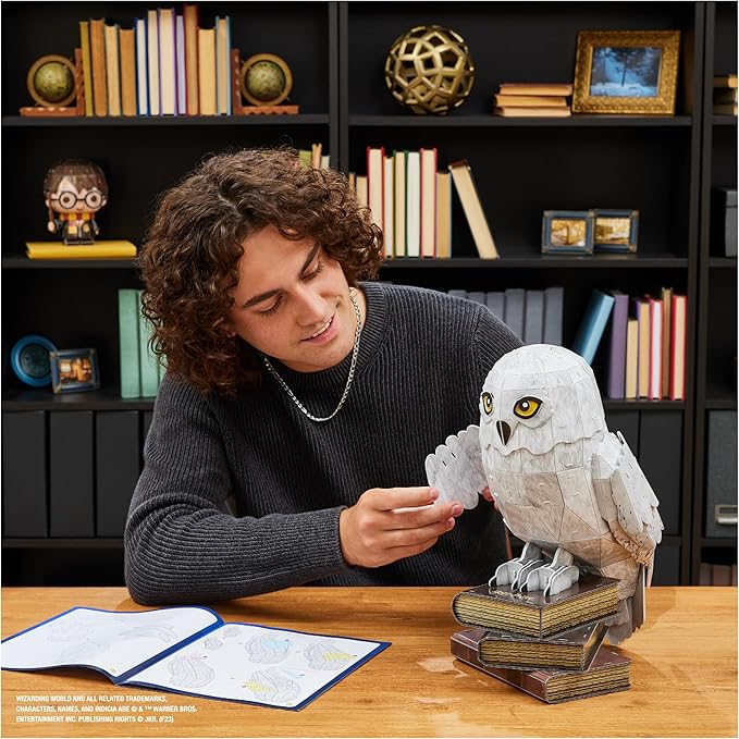 4D Build, Harry Potter Hedwig 3D Model Kit, Harry Potter Collectibles & Desk Decor, Adult Building Toys, 3D Puzzles for Adults & Teens, 118 Pieces, for Ages 12 & Up