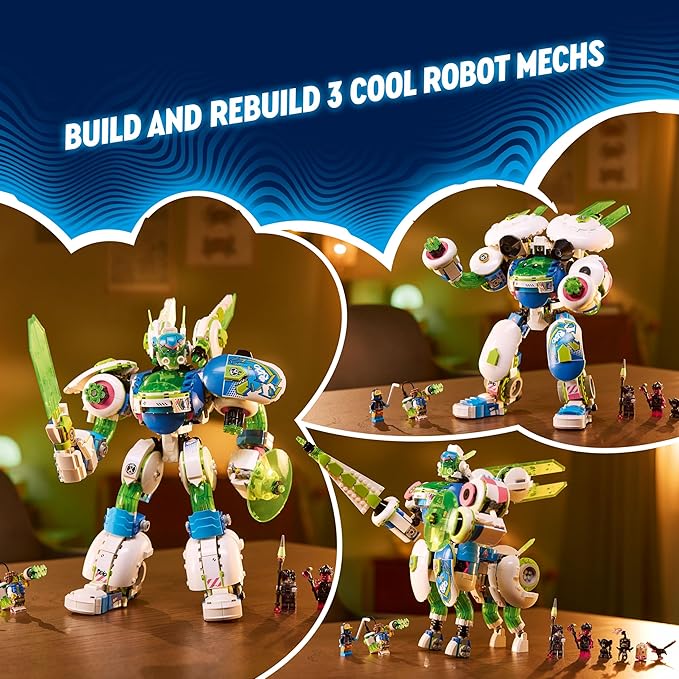 LEGO Dreamzzz Mateo and Z-Blob The Knight Battle Mech Building Toys Set - Spaceship & Robot Toy for Kids, Boys & Girls, Ages 10+ - Birthday Gift with 3 Building Options - 71485