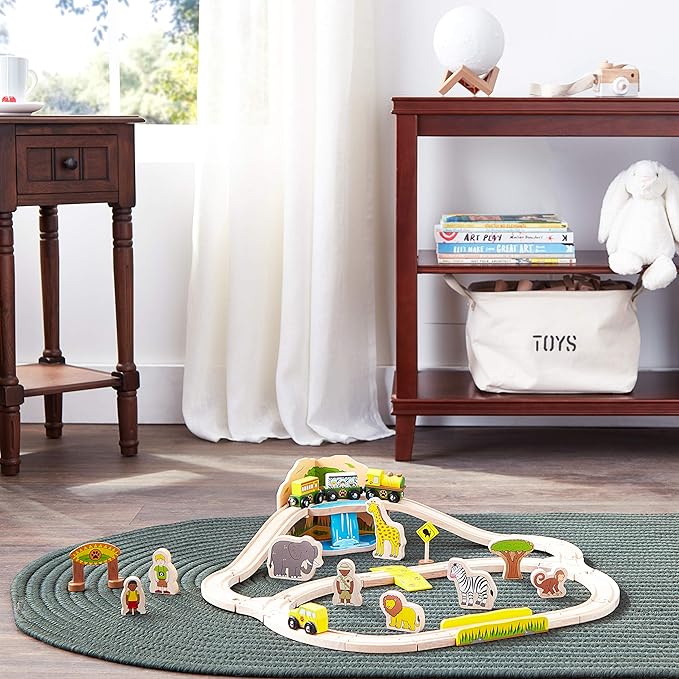 Bigjigs Rail Safari Train Set - 38 Play Pieces