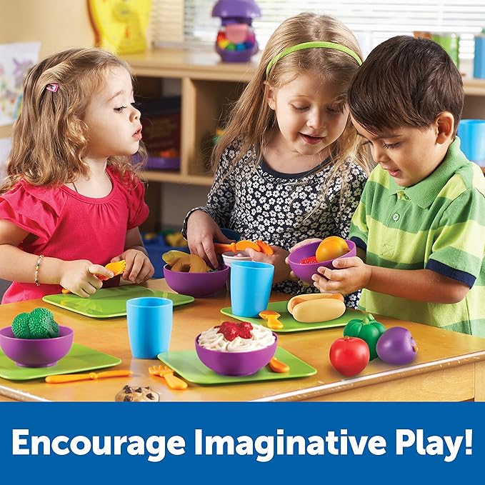 Learning Resources New Sprouts Classroom Play Food Set, 100 Pieces - LER9723, Multi,12 L x 7 W x 12 H in, Ages 18+