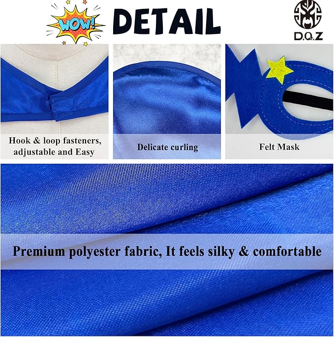 D.Q.Z Superhero-Capes for Kids 20 Sets, Group Super Hero Costume Toys for 3-10 Boys Girls Halloween Birthday Gifts