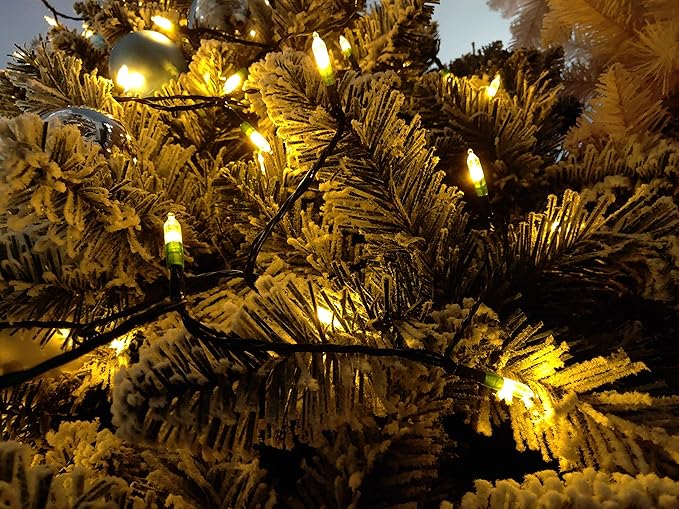 Battery Operated String Lights, 50 LED 18ft Christmas Lights Mini Lights with Timer & 8 Modes, for Christmas Tree Wreath Party Wedding Thanksgiving Decoration, Warm White