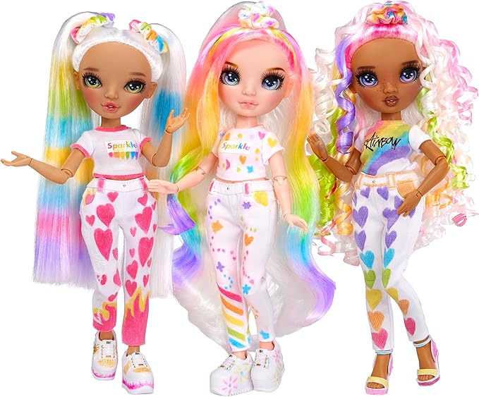 Rainbow High Color & Create Fashion DIY Doll with Washable Rainbow Markers, Green Eyes, Straight Hair in 2 Pig Tails, Bonus Top & Shoes. Color, Create, Play, Rinse and Repeat. Creative 4-12+