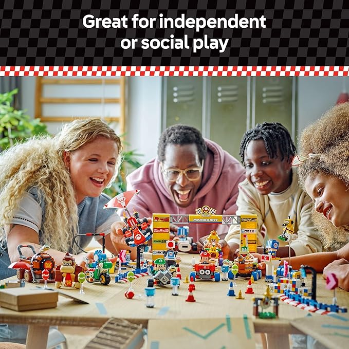 LEGO Super Mario: Mario Kart Toad's Garage - Nintendo Toy Building Set for Kids, Boys & Girls, Ages 8+ - Collectible Mario Kart Toy for Fans with 2 Blue Toad Figures - Gift Idea for Birthdays - 72035