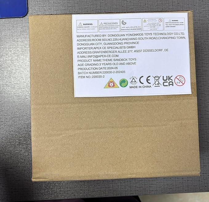 Sensory Bin, Diecast Construction Trucks Play Sand Art Kits with 2.2lbs Magic Sand, Molds, Shovel, 6Pcs Construction Vehicles, Crane- Great Sensory Sandbox Toys for Kids Toddlers Age 3-8