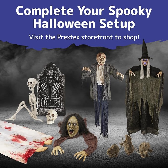 PREXTEX Halloween Lights (20 Feet, 100 Bulbs) - Halloween Party Decorations and Christmas Lights with Black Wire - Holiday Decorations Indoor or Outdoor String Twinkle Lighting - Orange