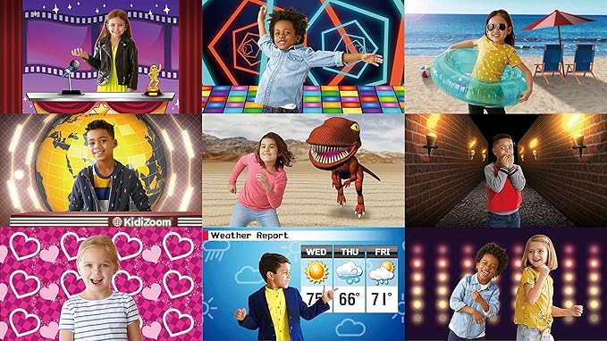 VTech KidiZoom Creator Cam, High-Definition Kids' Camera for Photos and Videos, Included Green Screen, Flip-Out Selfie Camera, Selfie Stick/Tripod, Auto Timer, Kids Ages 5 and up