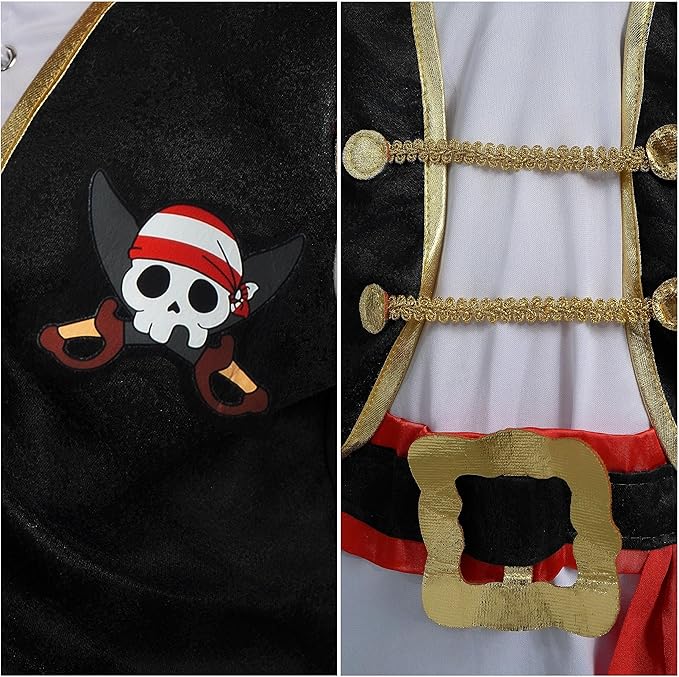 Spooktacular Creations Pirate Costume for Kids, Boys Pirate Outfit Set for Toddler Halloween Pretend Roleplay Themed Party