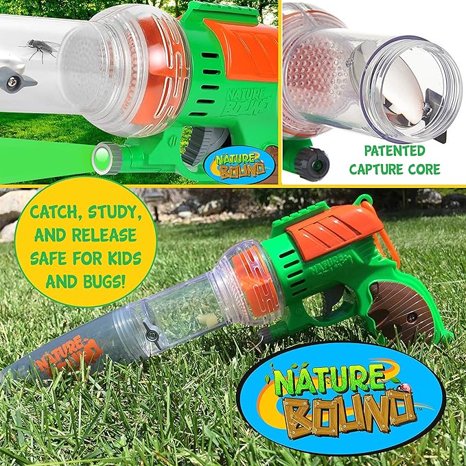 Nature Bound Bug Catcher Vacuum with Light Up Critter Habitat Case | Eco-Friendly Exploration Toys Gifts for Boys Girls | Complete Kit for Kids Includes Vacuum and Cage | Outdoor Toys for Kids |