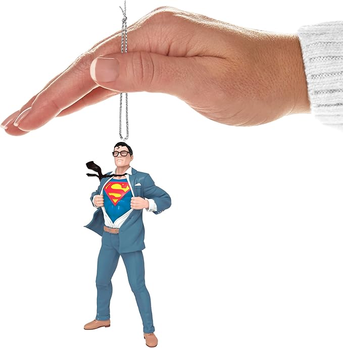 Hallmark Keepsake Christmas Ornament 2024, DC Superman Clark Kent, Gifts for DC Comics Fans
