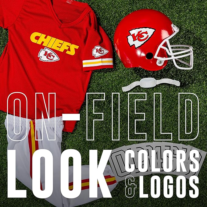 Franklin Sports NFL Youth Football Uniform Set for Boys & Girls - Includes Helmet, Jersey & Pants with Chinstrap + Numbers