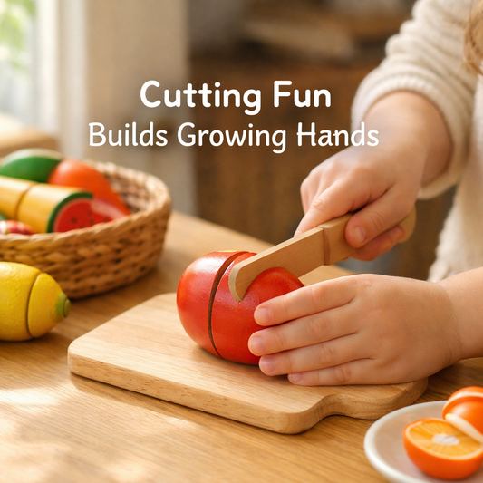 Cutting Fun: How Wooden Play Food Builds Little Hands and Big Confidence