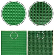 NILO Large Building Plates for Building Bricks, Classic Green Baseplate, 2-Pack 12"x32" Double-Sided, Compatible with All Major Building Blocks and Activity Tables, Base Plate