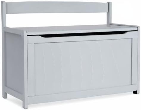 Melissa & Doug Wooden Toy Chest - Gray Furniture for Playroom