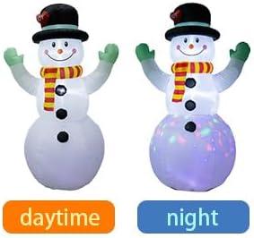 8FT Inflatable Snowman Outdoor Christmas Decoration - Blow Up Snowman with Built-in LED Lights for Garden Lawn