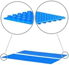 NILO Classic Blue Baseplate, 2-Pack 12"x32" Double-Sided, Large Building Plates for Building Bricks 100% Compatible with All Major Brands