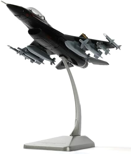 1/100 F-16C Fighting Falcon Fighter Model Metal DieCast Aircraft Jet Kit Fighter Plane Model Military Airplane for Collection and Gift(Nellis AFB 57th Wing), Black