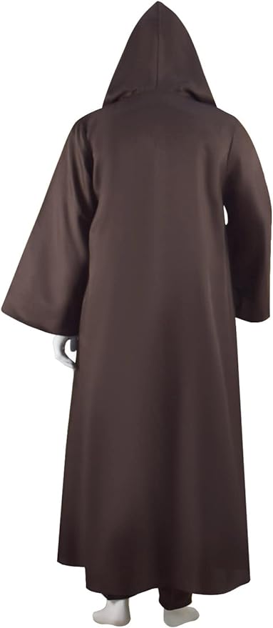 Adult Tunic Costume for Jedi Outfit Skywalker Halloween Cosplay Costume Hooded Robe Cloak Full Set Uniform