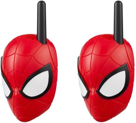 eKids Spiderman Walkie Talkies for Kids, Static Free and Extended Range, Indoor and Outdoor Toys Designed for Fans of Spiderman Toys