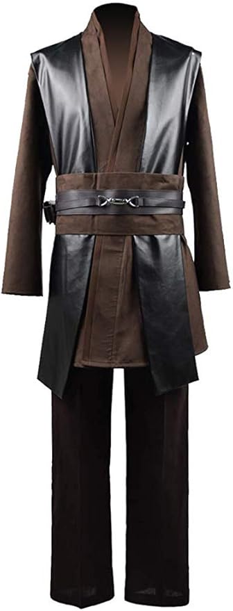 Rongxu Mens Tunic Robe Cosplay Costume Adult Tunic Hooded Robe Outfit Full Set Halloween Costume US Size