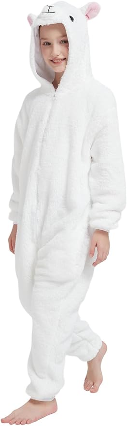 ABENCA Kids Onesie Animal Girls Costume One Piece Pajamas Sleepwear Cosplay Halloween Christmas