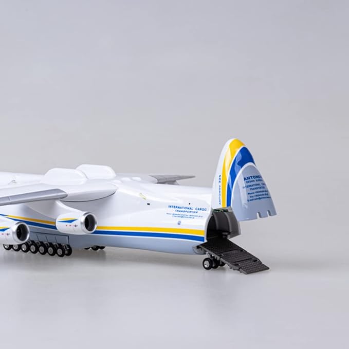 Large Model Airplane, 1/200 Ukraine Antonov 225 Model Airplane, Resin Aircraft Model Strategic Transport Airplane Model for Aircraft Enthusiasts Collection and Home Office Desk Decor (An-225)