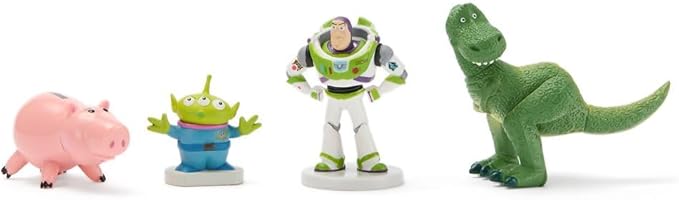 Disney Store Official Toy Story Figure Set - 8 Fully Sculpted Disney Figures Including Buzz Lightyear, Woody, Jessie & More in Double-Tiered Box with Scenic Backgrounds