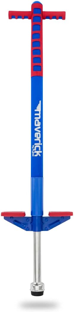 Flybar Maverick Pogo Stick for Kids Ages 5+, 40 to 80 Pounds, Perfect for Beginners, Easy Grip Handles, Anti-Slip Pegs, Outdoor Toys for Boys and Girls