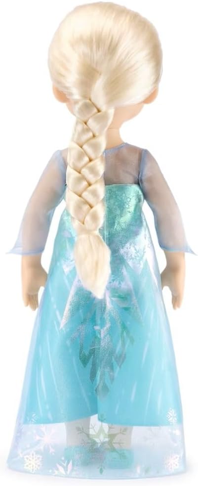 Disney Store Official Elsa Once Upon a Story Doll - 16 Inch Disney Princess Toys Featuring Reflective Eyes with 3D Pupil and Iris, Detailed Costume, Hair Comb & Shoes - Comes in Display Box