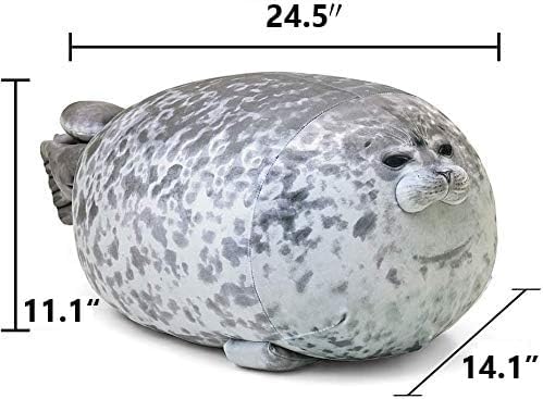 MerryXD Chubby Blob Seal Pillow,Stuffed Cotton Plush Animal Toy Cute Ocean Large(23.6 in)
