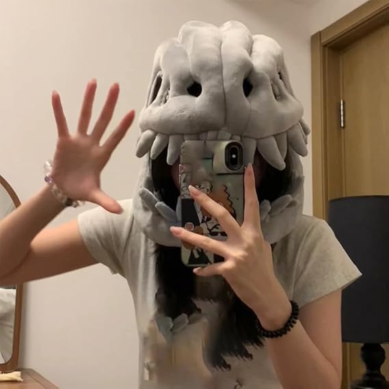 Dinosaur Costume-3D Skeleton Design,Realistic Halloween Dinosaur Skeleton Costume,Themed Skull Cosplay Props