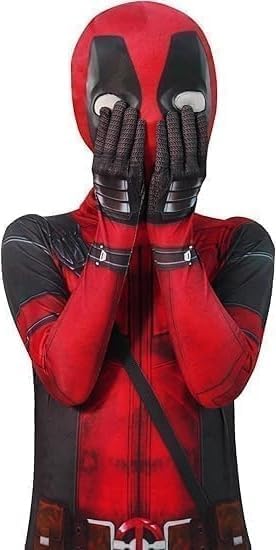 PatLoom 3D Print Bodysuit Heroes Jumpsuit Outfits for Halloween Cosplay Costumes with Headwear for Kids Boys Girls Christmas