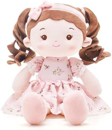 Soft Baby Doll Toys (16''), My First Baby Rag Doll for 1 Year-Old Girl Birthday Gift, Christmas Plush Toys Gift for Toddler Kids Infants -Princess Breeze