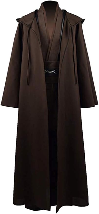 Rongxu Mens Tunic Robe Cosplay Costume Adult Tunic Hooded Robe Outfit Full Set Halloween Costume US Size