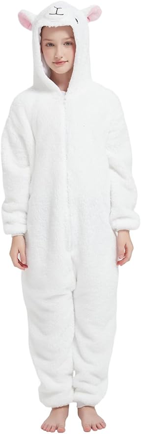 ABENCA Kids Onesie Animal Girls Costume One Piece Pajamas Sleepwear Cosplay Halloween Christmas