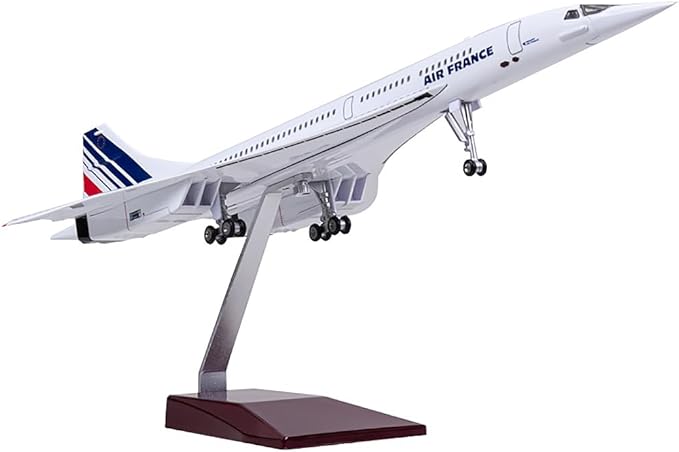 Model Plane Concorde Model Resin Supersonic Jet Airplane Model 1/125 Scale Metal Concorde Air France F-BVFB Plane Model for Gift Collectible