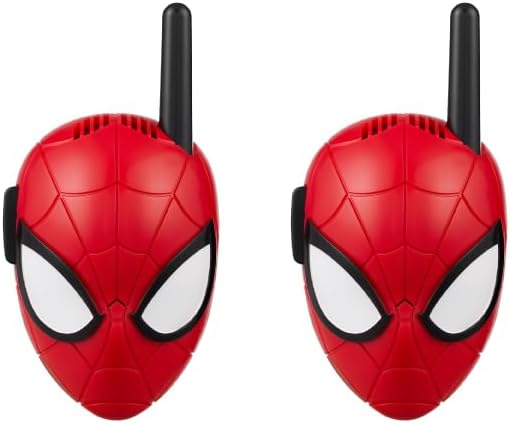 eKids Spiderman Walkie Talkies for Kids, Static Free and Extended Range, Indoor and Outdoor Toys Designed for Fans of Spiderman Toys